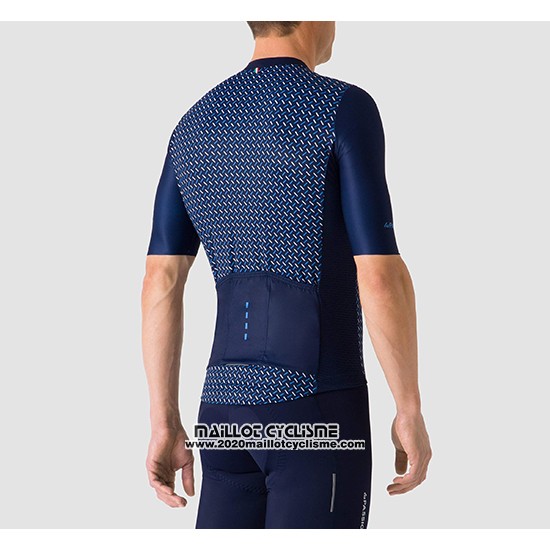 2019 Maillot Ciclismo La Passione Bleu Manches Courtes et Cuissard